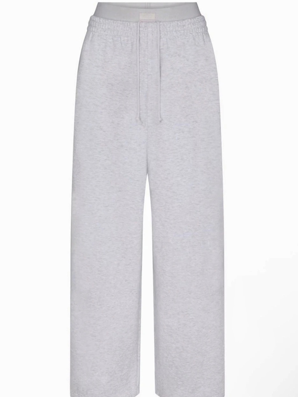 SKIMS Cotton Fleece Oversized Double Waistband Pant Gray